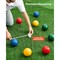 Premium Bocce Ball Set 107mm Resin Balls with Pallino Measuring Rope and Carry Bag Outdoor Lawn